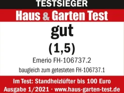 Emerio Heizlüfter FH-106737.2 schwarz B/H/L: ca. 13,2x26,4x22 cm ca. 2000 W