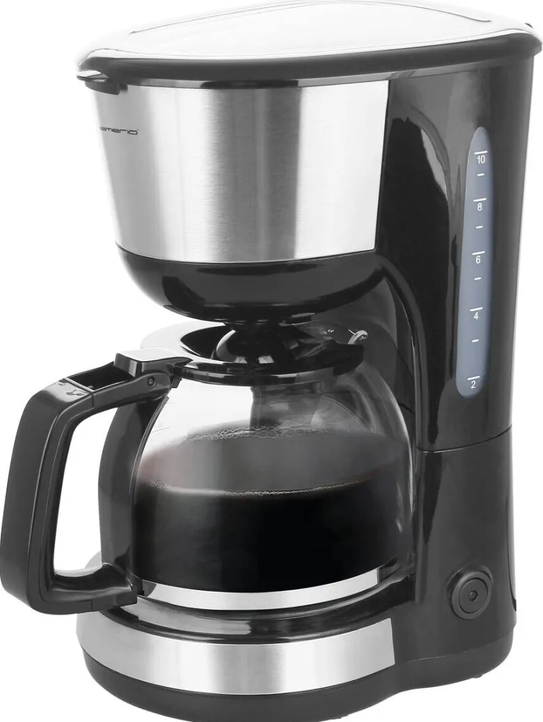 Emerio Kaffeeautomat CME-122933.7 silber schwarz Kunststoff B/H/T: ca. 18x31x25 cm