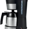 Emerio Kaffeeautomat schwarz silber Edelstahl Kunststoff B/H/L: ca. 20x34x25 cm