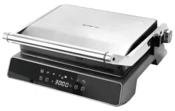 Emerio Kontaktgrill schwarz Edelstahl B/H/L: ca. 34x14,5x35 cm