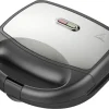 Emerio Sandwichtoaster silber schwarz Metall Kunststoff B/H/L: ca. 22x9,6x23,2 cm