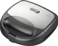 Emerio Sandwichtoaster silber schwarz Metall Kunststoff B/H/L: ca. 22x9,6x23,2 cm