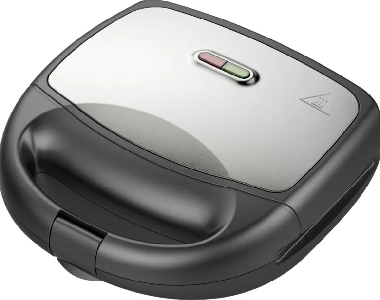 Emerio Sandwichtoaster silber schwarz Metall Kunststoff B/H/L: ca. 22x9,6x23,2 cm