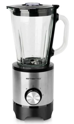 Emerio Standmixer BL-130988 silber transparent Edelstahl Glas B/H/T: ca. 18x37x22 cm
