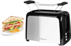 Emerio Toaster TO-123924 silber schwarz Kunststoff Edelstahl B/H/T: ca. 29,5x17,5x15,6 cm