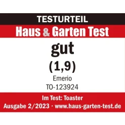 Emerio Toaster TO-123924 silber schwarz Kunststoff Edelstahl B/H/T: ca. 29,5x17,5x15,6 cm