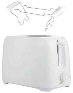 Emerio Toaster TO-128676.2 weiß Kunststoff Metall B/H/L: ca. 16x17x29 cm