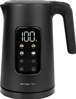 Emerio Wasserkocher WK-132229 schwarz Metall B/H/L: ca. 16,1x26x22,2 cm ca. 1,7 l