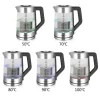 Emerio Wasserkocher WK-122730 silber Glas Edelstahl Kunststoff B/H/L: ca. 15x27x22 cm ca. 1,7 l