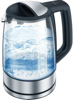 Emerio Wasserkocher WK-133756.1 silber schwarz Metall Kunststoff Glas B/H/L: ca. 14,8x24,2x21,4 cm ca. 1,7 l