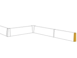 Endkappe grau L/B/H: ca. 1x1x5,8 cm