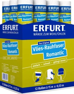 Erfurt Rauhfaser Romantic weiß B/L: ca. 53x1500 cm strukturiert