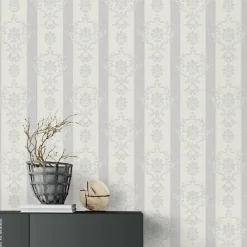 Erismann Vinyltapete Ornament grau B/L: ca. 53x1005 cm