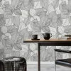 Erismann Vliestapete Blätter weiß schwarz B/L: ca. 53x1005 cm