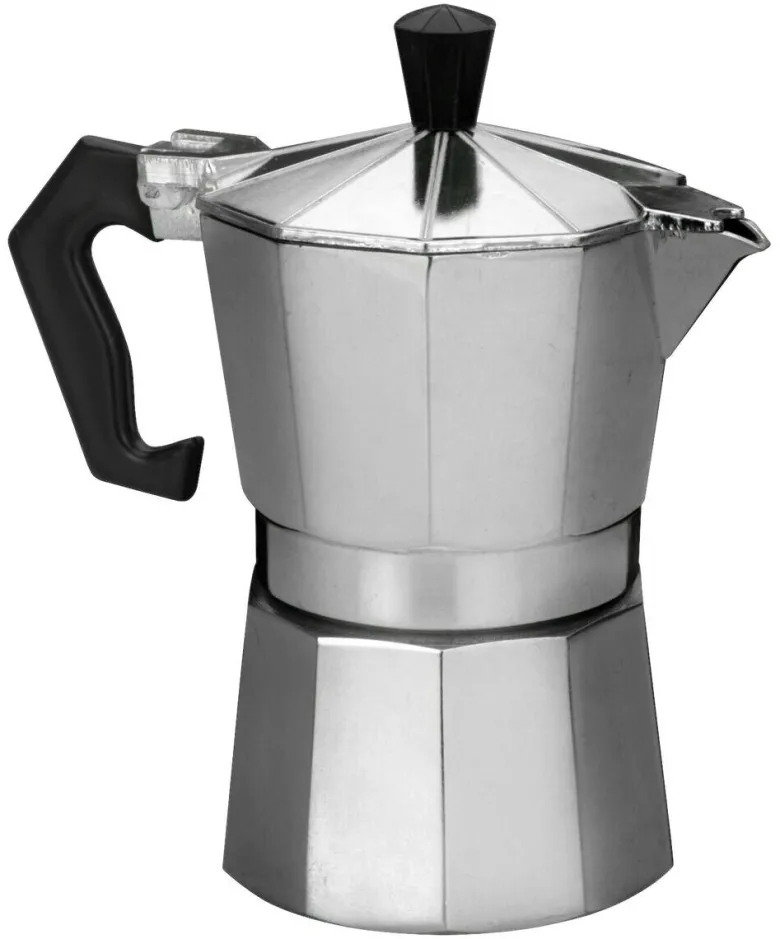 Espressokocher silber Aluminium
