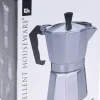 Espressokocher silber Aluminium