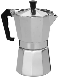 Espressokocher silber Aluminium