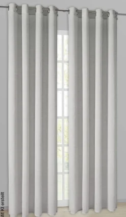 Esprit Ösenvorhang E-Ola grau B/L: ca. 140x250 cm
