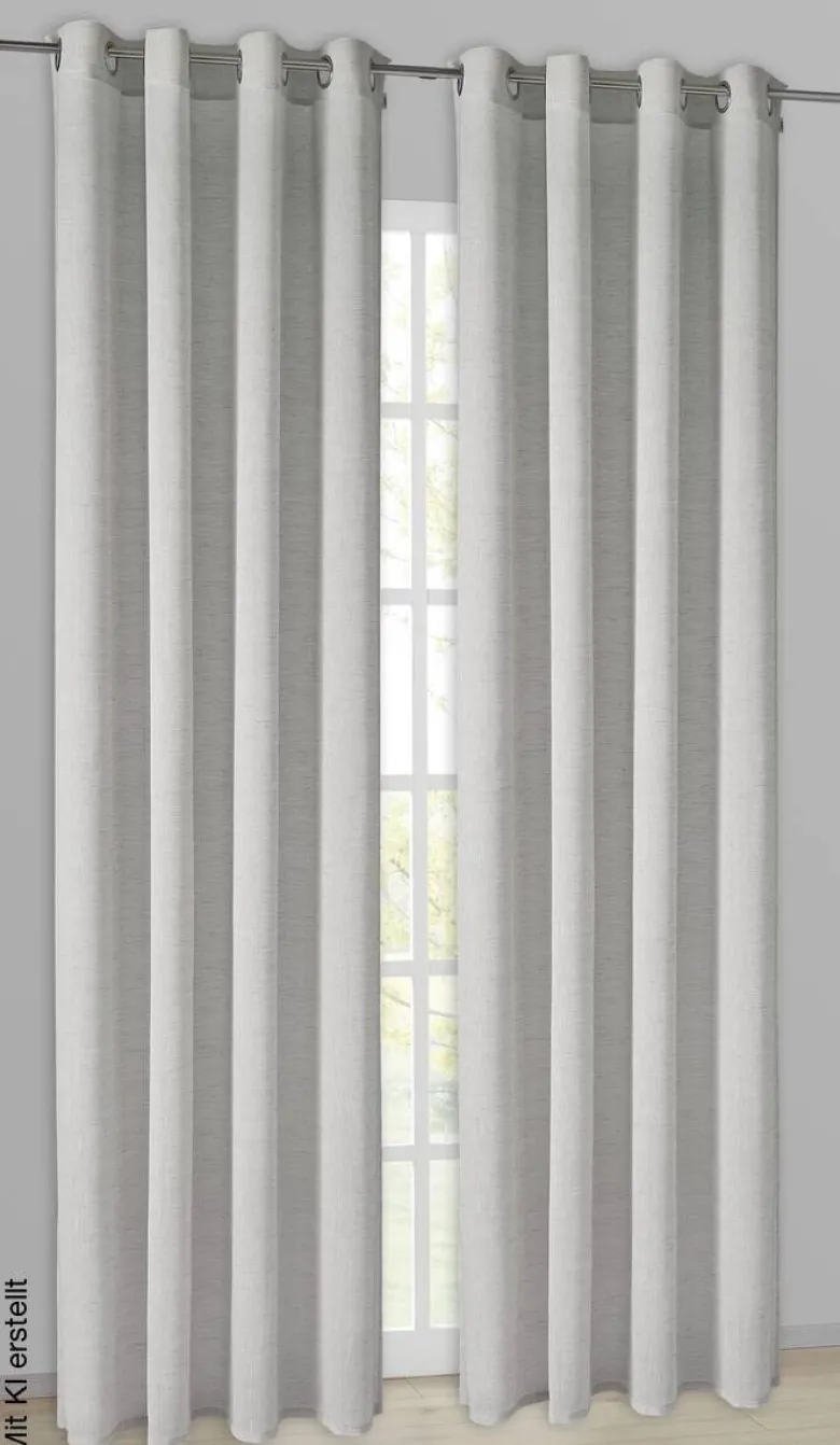 Esprit Ösenvorhang E-Ola grau B/L: ca. 140x250 cm
