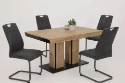 Essgruppe Agnes I Eiche anthrazit Holzwerkstoff B/H/T: ca. 220x76x90 cm