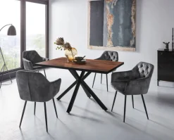 Essgruppe Cleo I anthrazit Holzwerkstoff B/H/T: ca. 140x76x90 cm