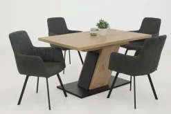 Essgruppe Gesa II Eiche anthrazit Holzwerkstoff B/H/T: ca. 180x76x90 cm