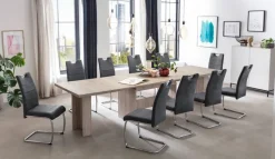 Essgruppe Lia II Eiche anthrazit Microfaser B/H/T: ca. 320x76x90 cm