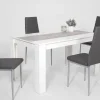 Essgruppe Lilo weiß Beton Holzwerkstoff B/H/T: ca. 138x76x80 cm