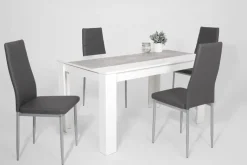 Essgruppe Lilo weiß Beton Holzwerkstoff B/H/T: ca. 138x76x80 cm