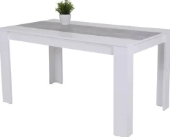 Essgruppe Lilo weiß Beton Holzwerkstoff B/H/T: ca. 138x76x80 cm
