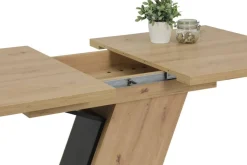 Essgruppe Luise grau Eiche Microfaser B/H/T: ca. 180x76x90 cm