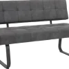 Essgruppe Luise I anthrazit Microfaser B/H/T: ca. 160x76x80 cm