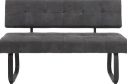 Essgruppe Luise I anthrazit Microfaser B/H/T: ca. 160x76x80 cm