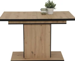 Essgruppe Luise II Eiche anthrazit Microfaser B/H/T: ca. 160x76x80 cm