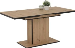 Essgruppe Luise II Eiche anthrazit Microfaser B/H/T: ca. 160x76x80 cm