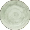 Essteller flach grün Porzellan D: ca. 26,5 cm