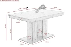 Esstisch AGNES T Eiche Artisan Optik B/H/T: ca. 140x76x90 cm