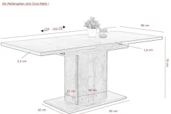 Esstisch Ariana T B/H/T: ca. 120x76x80 cm
