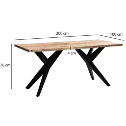 Esstisch B/H/T: ca. 200x76x100 cm