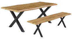Esstisch Eiche Wild Nachbildung B/H/T: ca. 200x76x100 cm