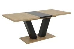 Esstisch Hamm schwarz Artisan Oak Nachbildung schwarz B/H/T: ca. 140x76x90 cm
