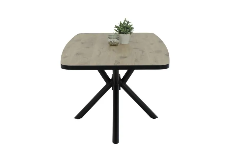 Esstisch Jana Oak Nachbildung schwarz B/H/T: ca. 180x76x100 cm