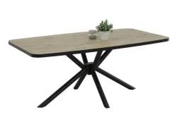 Esstisch Jana Oak Nachbildung schwarz B/H/T: ca. 180x76x100 cm
