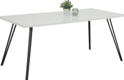 Esstisch Jennifer weiß schwarz B/H/T: ca. 180x76x90 cm