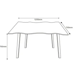 Esstisch Lily Eiche Wild Nachbildung B/H/T: ca. 120x74x70 cm