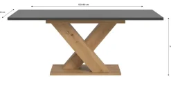 Esstisch MOTION grau Artisan Nachbildung B/H/T: ca. 150x76x90 cm