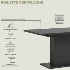 Esstisch MOTION grau B/H/T: ca. 150x76x90 cm