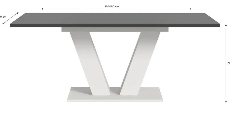 Esstisch MOTION grau B/H/T: ca. 150x76x90 cm