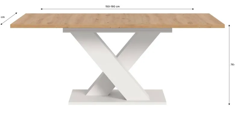 Esstisch MOTION weiß Artisan Nachbildung B/H/T: ca. 150x76x90 cm