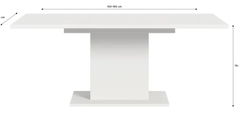 Esstisch MOTION weiß B/H/T: ca. 150x76x90 cm